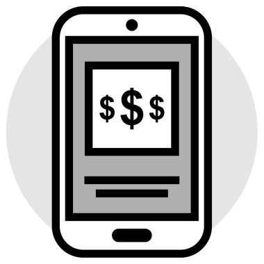 e-ticaret ve alışveriş ikonu konsept vektör çizimi  