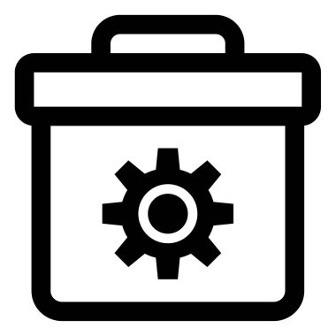 Alet çantası. Web simgesi basit tasarım