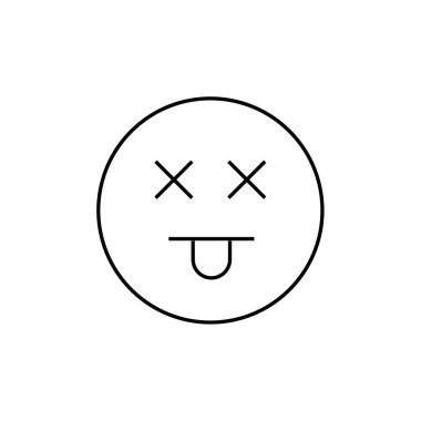 emoji, yüz ifadesi sembolü, simge simgesi, vektör illüstrasyonu