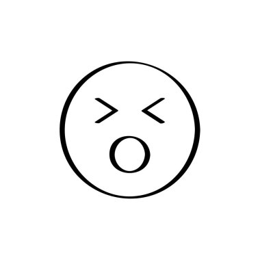 emoji, yüz ifadesi sembolü, simge simgesi, vektör illüstrasyonu