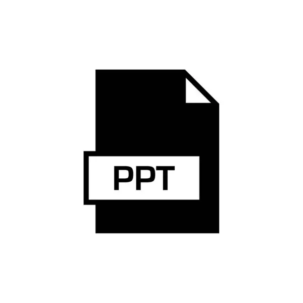 Ppt Dateisymbol Vektorillustration Einfaches Design — Stockvektor