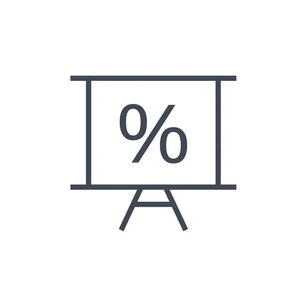 Percentuale Icona Vettoriale Illustrazione — Vettoriale Stock