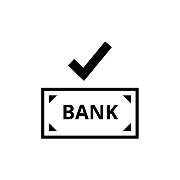 Bank Vektor Illusztráció Lapos Ikon Design — Stock Vector