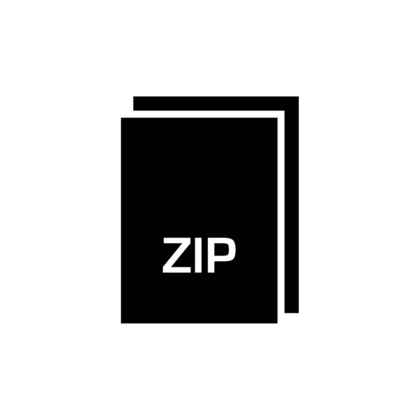 Εικονίδιο Αρχείου Zip Διανυσματική Απεικόνιση Απλή Σχεδίαση — Διανυσματικό Αρχείο
