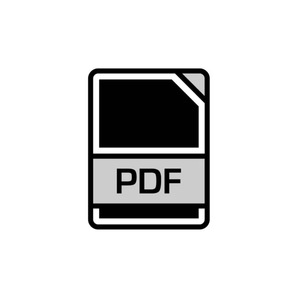 Pdf Dateisymbol Vektorillustration Einfaches Design — Stockvektor