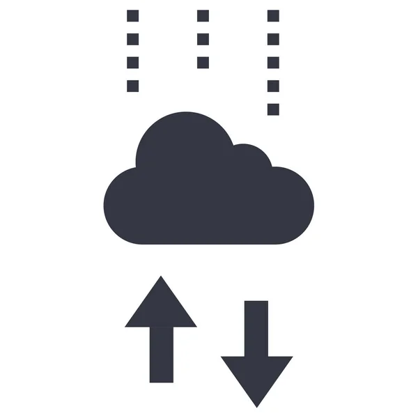 Ikona Chmury Danych Prosty Wektor Ilustracja — Wektor stockowy