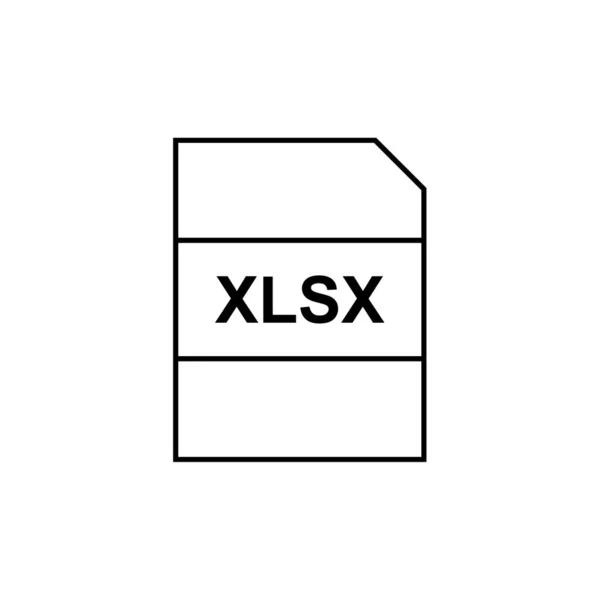 Xlsxファイルのアイコンベクトルイラストシンプルなデザイン — ストックベクタ