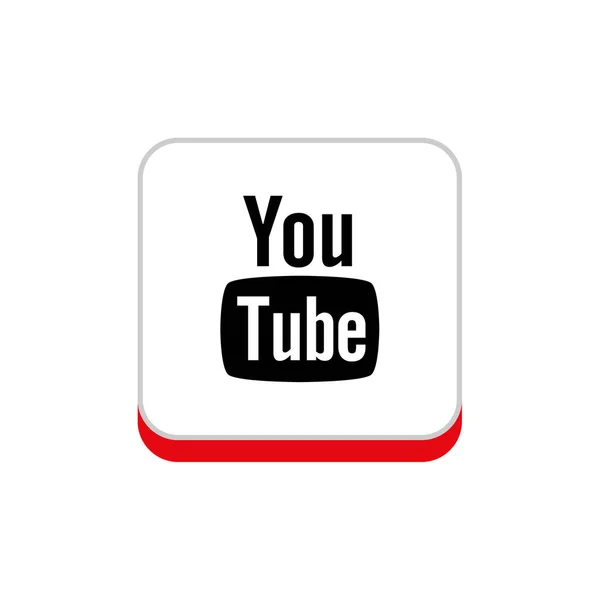 YouTube basit simge vektör illüstrasyonu, video, ortam konsepti  