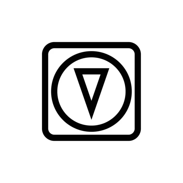 Icono Figura Geométrica Poligonal Abstracta Ilustración Vectorial — Vector de stock