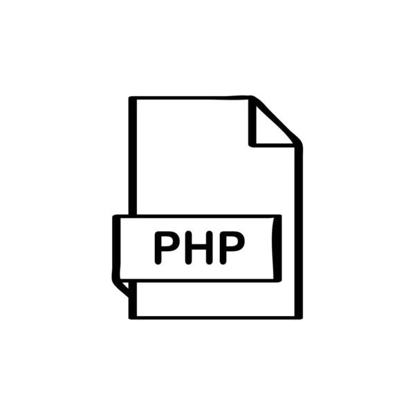 Php Fil Ikon Vektor Illustration Enkel Design — Stock vektor