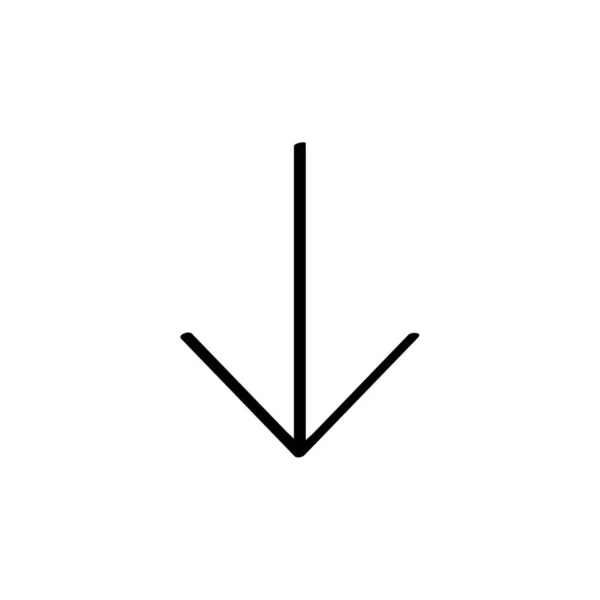 Freccia Semplice Icona Vettoriale Illustrazione — Vettoriale Stock