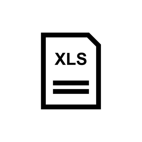 Xls Dateisymbol Vektorillustration Einfaches Design — Stockvektor