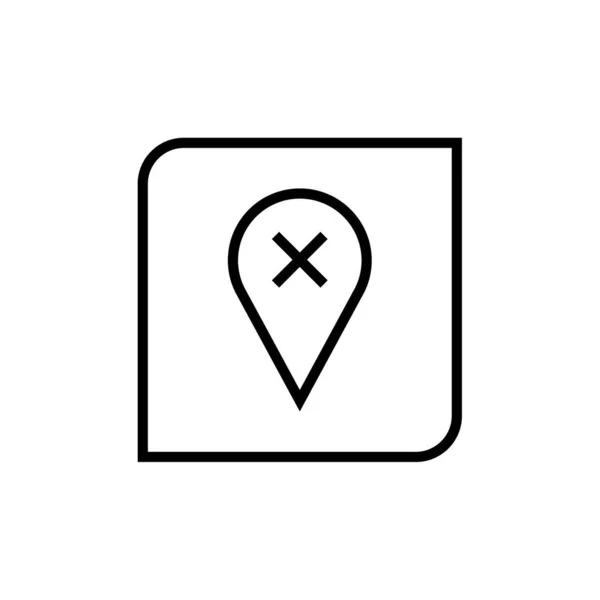 Location Icon Vector Isolated White Background Your Web Mobile App — Διανυσματικό Αρχείο