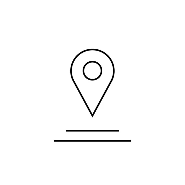 Вектор Значка Местоположения Изолирован Белом Фоне Дизайна Вашего Веб Мобильного — стоковый вектор