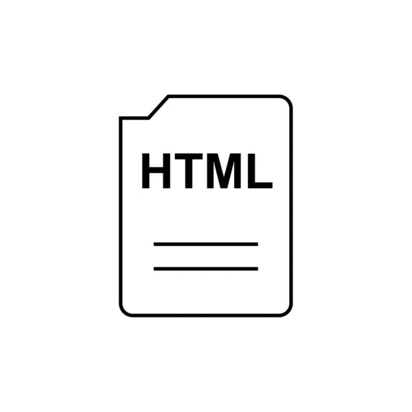 Html Εικονίδιο Αρχείου Διανυσματική Απεικόνιση Απλό Σχέδιο — Διανυσματικό Αρχείο