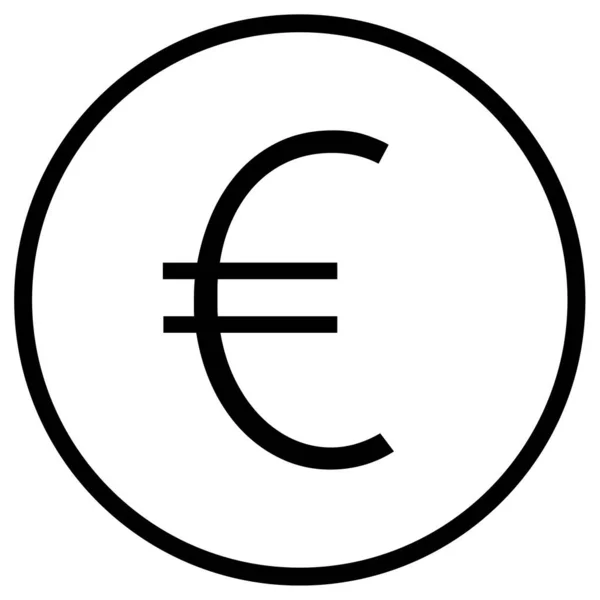 Euro Web Icon Simple Illustration — Stock Vector