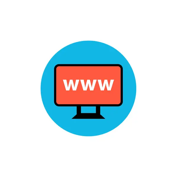 Internet Www Web Online Icono Diseño Vector — Archivo Imágenes Vectoriales