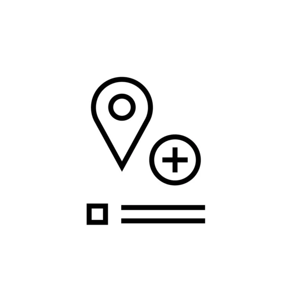 Location Icon Vector Isolated White Background Your Web Mobile App — Stock Vector