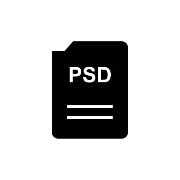 Psd Dateisymbol Vektorillustration Einfaches Design — Stockvektor