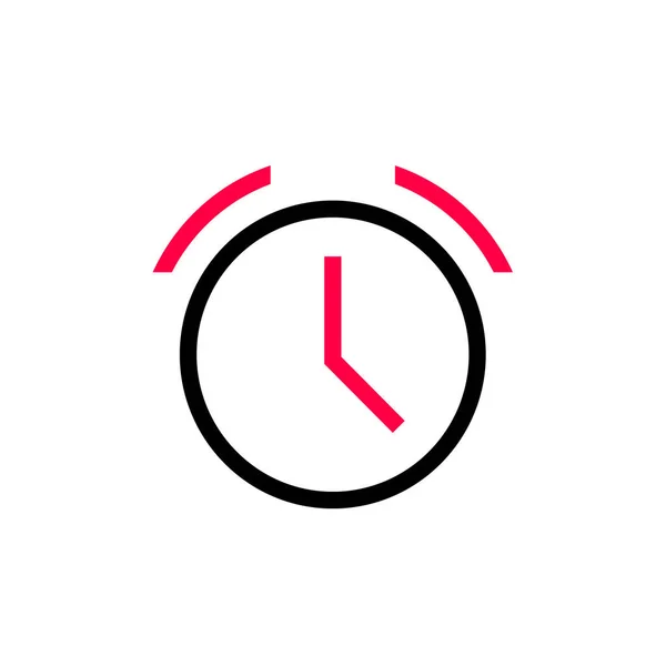 Saat Simgesi Vektörü Beyaz Arkaplanda Izole Edildi Saat Işareti Zaman — Stok Vektör