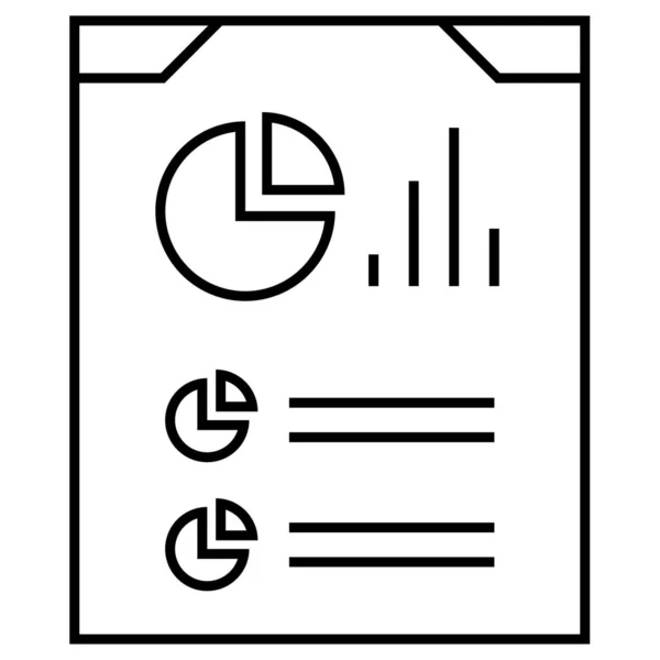 Geschäftsbericht Symbol Einfache Illustration — Stockvektor
