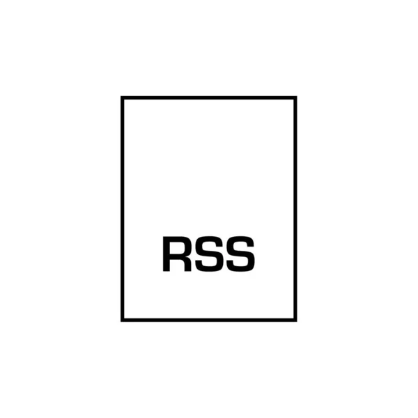 Rss Icona Del File Illustrazione Vettoriale Design Semplice — Vettoriale Stock