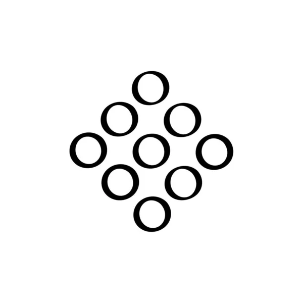 Abstracto Puntos Círculo Logo Diseño Vector — Vector de stock