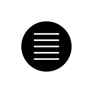 Menü listesi simgesinin vektör illüstrasyonu 