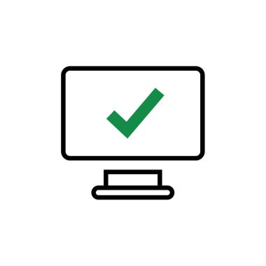 İşaretleme simgesi vektör illüstrasyonunu kontrol et