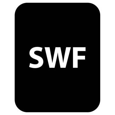 swf dosya simgesi, vektör illüstrasyonu basit tasarım