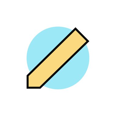 Vektör illüstrasyonu, düz tasarım, tebeşir simgesi. 