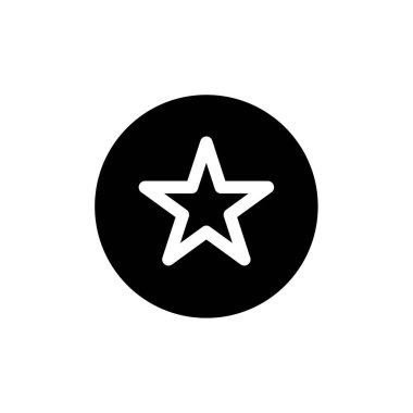 Beyaz arkaplanda izole edilmiş yıldız simgesi vektörü, şeffaf işaret