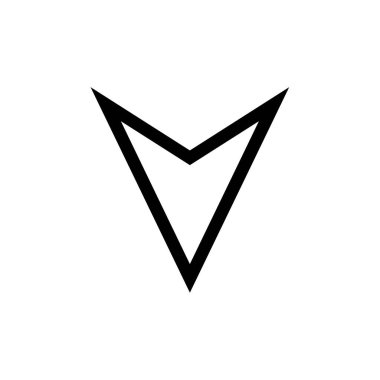 Gezinti PIN basit simgesi, vektör çizim