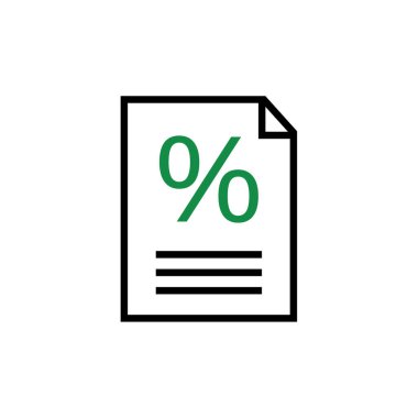 Ticari faiz oranının vektör illüstrasyonu modern simge