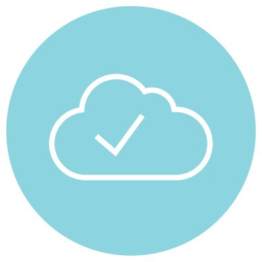 Web ve mobil tasarım için bulut simgesi, vektör illüstrasyonu