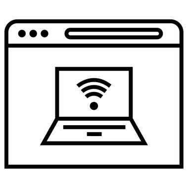 Bilgisayar. Web simgesi basit illüstrasyon