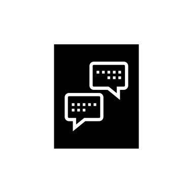 SMS ve Metin Mesajlaşması ikon vektör illüstrasyonu