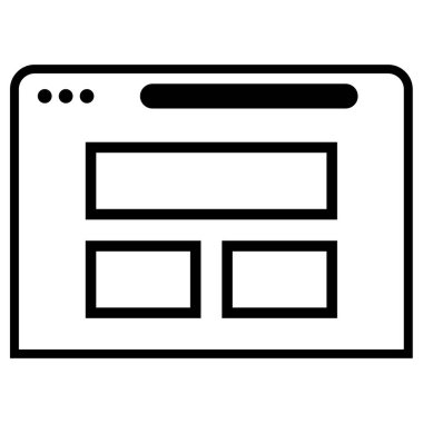 Kablo çerçeve simgesinin vektör illüstrasyonu