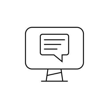 SMS ve Metin Mesajlaşması ikon vektör illüstrasyonu