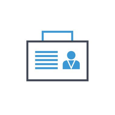 ID kart simgesi vektör illüstrasyonu