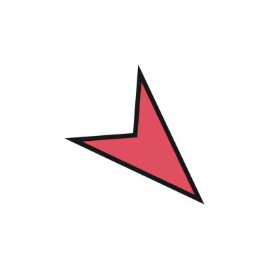 ok basit simge vektör illüstrasyonu 