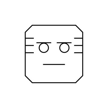 emoji, yüz ifadesi sembolü, simge simgesi, vektör illüstrasyonu