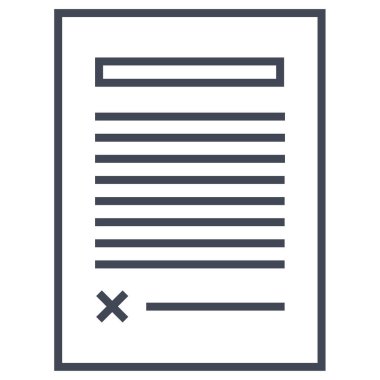 Belge. Web simgesi basit illüstrasyon