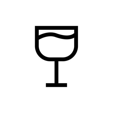 Şarap kadehi simgesinin vektör illüstrasyonu