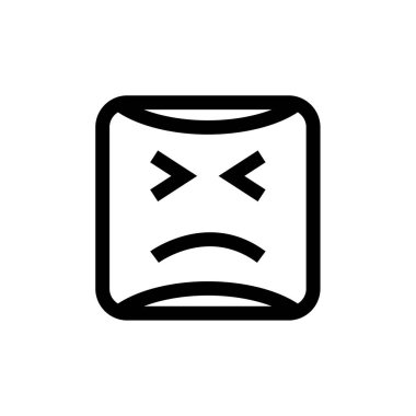 emoji, yüz ifadesi sembolü, simge simgesi, vektör illüstrasyonu