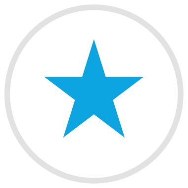 Yıldız simgesi, vektör çizimi. düz tasarım biçimi