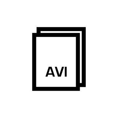 avi dosya simgesi, vektör illüstrasyonu basit tasarım