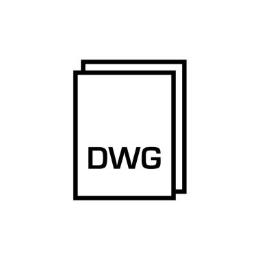 dwg dosya simgesi, vektör illüstrasyonu basit tasarım