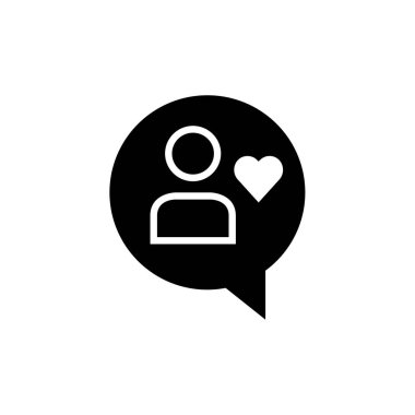 Kalp ikonu vektör illüstrasyonu 