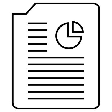 iş raporu simgesi basit illüstrasyon